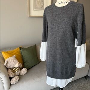 Brochu Walker Charcoal Sweater with White Accents